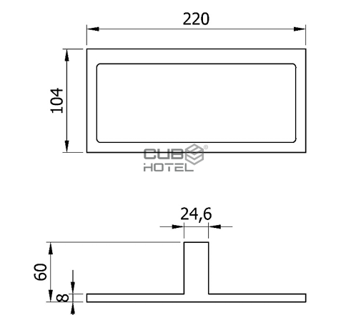 CORINTO Series Black Rim Towel Rack